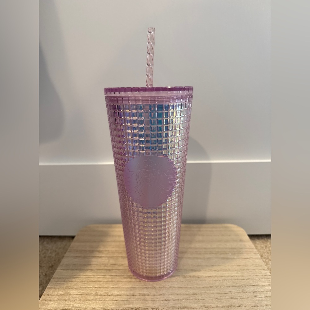 Starbucks Iridescent Pink Tumbler with Straw